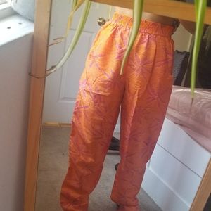 Silk high waisted pants